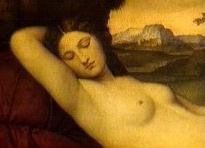 Georgione - Schlummernde Venus (Ausschnitt)